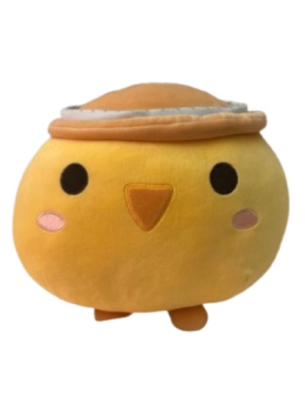 Cute Yellow Bird Plush with Bun Hat – Soft & Squishy Toy